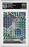 Xavier Tillman from the 2020-21 Panini Mosaic set featuring a Green Swirl  parallel graded by Arena Club and given an overall grade of 9.5.