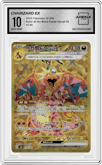 Charizard ex from the 2023 Pokemon SV JPN set graded by Arena Club and given an overall grade of 10.