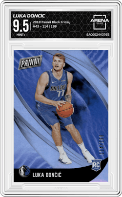 Luka Doncic  from the 2018 Panini Black Friday set and given an overall grade of 9.5.