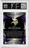 Will Reichard from the 2024 Panini Black set featuring a Platinum parallel graded by Arena Club and given an overall grade of 9.