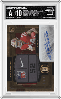 Ricky Pearsall from the 2024 Panini Gold Standard set graded by Arena Club.