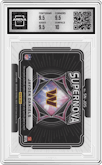 Jayden Daniels from the 2024 Panini Obsidian set graded by Arena Club and given an overall grade of 10.