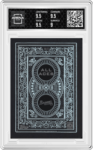 Greg Maddux from the 2025 Topps set graded by Arena Club and given an overall grade of 9.5.