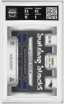 Ja’Lynn Polk from the 2024 Panini Spectra set graded by Arena Club and given an overall grade of 9.5.