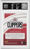 Kawhi Leonard from the 2023-24 Panini Immaculate Collection set graded by Arena Club and given an overall grade of 9.