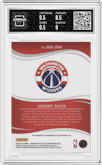 Johnny Davis  from the 2023-24 Panini Immaculate Collection set featuring a Red parallel graded by Arena Club and given an overall grade of 9.