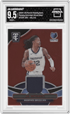 Ja Morant  from the 2024-25 Panini Totally Certified set featuring a Mirror Red parallel graded by Arena Club and given an overall grade of 9.5.