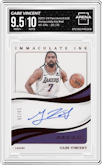 Gabe Vincent from the 2023-24 Panini Immaculate Collection set featuring a Red parallel graded by Arena Club and given an overall grade of 9.5.