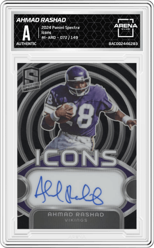 Ahmad Rashad from the 2024 Panini Spectra set graded by Arena Club.