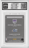 Davion Mitchell/Jared Butler from the 2021-22 Panini National Treasures set graded by Arena Club and given an overall grade of 10.