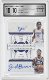 Davion Mitchell/Jared Butler from the 2021-22 Panini National Treasures set graded by Arena Club and given an overall grade of 10.