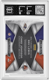 Chad Johnson/Ray Lewis from the 2024 Panini Spectra set featuring a Neon Orange parallel graded by Arena Club and given an overall grade of 9.