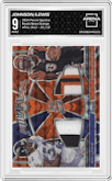 Chad Johnson/Ray Lewis from the 2024 Panini Spectra set featuring a Neon Orange parallel graded by Arena Club and given an overall grade of 9.