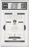 Caris LeVert from the 2016-17 Panini National Treasures Basketball set graded by Arena Club and given an overall grade of 10.