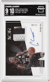 Caris LeVert from the 2018-19 Panini Noir set featuring a Color parallel graded by Arena Club and given an overall grade of 9.