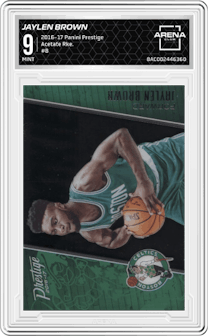 Jaylen Brown from the 2016-17 Panini Prestige  set graded by Arena Club and given an overall grade of 9.