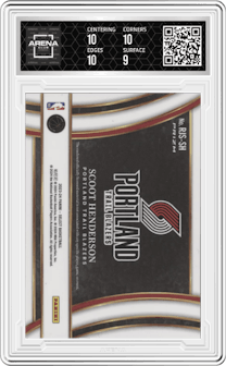 Scoot Henderson from the 2023-24 Panini Select  set graded by Arena Club and given an overall grade of 9.5.