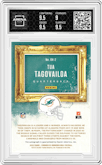 Tua Tagovailoa from the 2020 Panini Chronicles set graded by Arena Club and given an overall grade of 9.5.