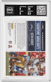 Justin Herbert from the 2022 Panini Donruss set graded by Arena Club and given an overall grade of 8.