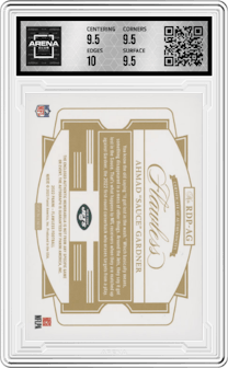 Ahmad "Sauce" Gardner from the 2022 Panini Flawless set featuring a Silver parallel graded by Arena Club and given an overall grade of 10.