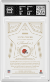 Nick Chubb from the 2022 Panini Honors set graded by Arena Club and given an overall grade of 9.5.