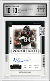 Nico Collins from the 2021 Panini Contenders   set graded by Arena Club and given an overall grade of 10.