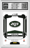 Aaron Glenn from the 2024 Panini Prizm set featuring a Gold Prizm parallel graded by Arena Club and given an overall grade of 10.