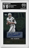 Joe Namath  from the 2012 Absolute Football set graded by Arena Club and given an overall grade of 9.