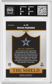 Micah Parsons from the 2024 Panini Zenith set graded by Arena Club and given an overall grade of 9.