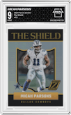 Micah Parsons from the 2024 Panini Zenith set graded by Arena Club and given an overall grade of 9.