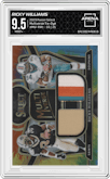 Ricky Williams from the 2023 Panini Select set featuring a Tie-Dye parallel graded by Arena Club and given an overall grade of 9.5.