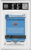 Zion Williamson from the 2019-20 Panini Donruss Optic set featuring a Holo parallel graded by Arena Club and given an overall grade of 9.