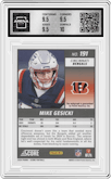 Mike Gesicki from the 2024 Panini Score set featuring a End Zone parallel graded by Arena Club and given an overall grade of 10.