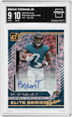 Brian Thomas Jr. from the 2024 Donruss set graded by Arena Club and given an overall grade of 9.