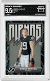 Brock Bowers from the 2024 Panini Zenith set graded by Arena Club and given an overall grade of 9.5.