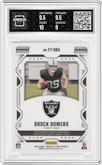 Brock Bowers from the 2024 Panini Rookies & Stars set featuring a Prime  parallel graded by Arena Club and given an overall grade of 9.5.
