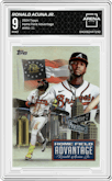 Ronald Acuna Jr. from the 2024 Topps  set graded by Arena Club and given an overall grade of 9.