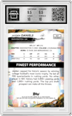 Jayden Daniels from the 2024 Finest set featuring a Purple Refractor parallel graded by Arena Club and given an overall grade of 10.