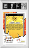 Jayden Daniels from the 2024 Donruss set graded by Arena Club and given an overall grade of 9.5.