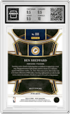 Ben Sheppard from the 2023-24 Panini Select  set featuring a Zebra Prizm parallel graded by Arena Club and given an overall grade of 10.