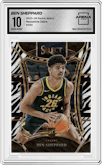 Ben Sheppard from the 2023-24 Panini Select  set featuring a Zebra Prizm parallel graded by Arena Club and given an overall grade of 10.