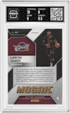 LeBron James from the 2016-17 Panini Mosaic Prizm set graded by Arena Club and given an overall grade of 8.5.