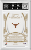 Ja'Tavion Sanders from the 2024 Panini Flawless Collegiate set featuring a Diamond parallel graded by Arena Club and given an overall grade of 9.5.