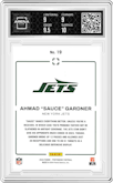 Ahmad "Sauce" Gardner  from the 2024 Panini Photogenic set graded by Arena Club and given an overall grade of 9.5.