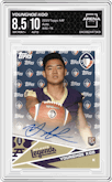Younghoe Koo from the 2019 Topps AAF set graded by Arena Club and given an overall grade of 8.5.