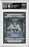 Cooper DeJean from the 2024 Panini Photogenic set featuring a Silver parallel graded by Arena Club and given an overall grade of 9.5.