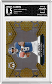 Malik Nabers from the 2024 Panini Mosaic set featuring a Honeycomb parallel graded by Arena Club and given an overall grade of 9.5.