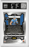 Sam LaPorta from the 2023 Panini Prizm set featuring a Black/White Checker parallel graded by Arena Club and given an overall grade of 9.5.