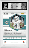 Tua Tagovailoa from the 2021 Panini Mosaic set featuring a Honeycomb parallel graded by Arena Club and given an overall grade of 10.