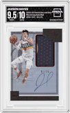 Jaxson Hayes from the 2019-20 Panini One and One set featuring a Red parallel graded by Arena Club and given an overall grade of 9.5.